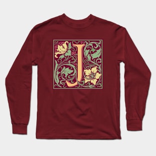 William Morris Vintage Letter J Long Sleeve T-Shirt